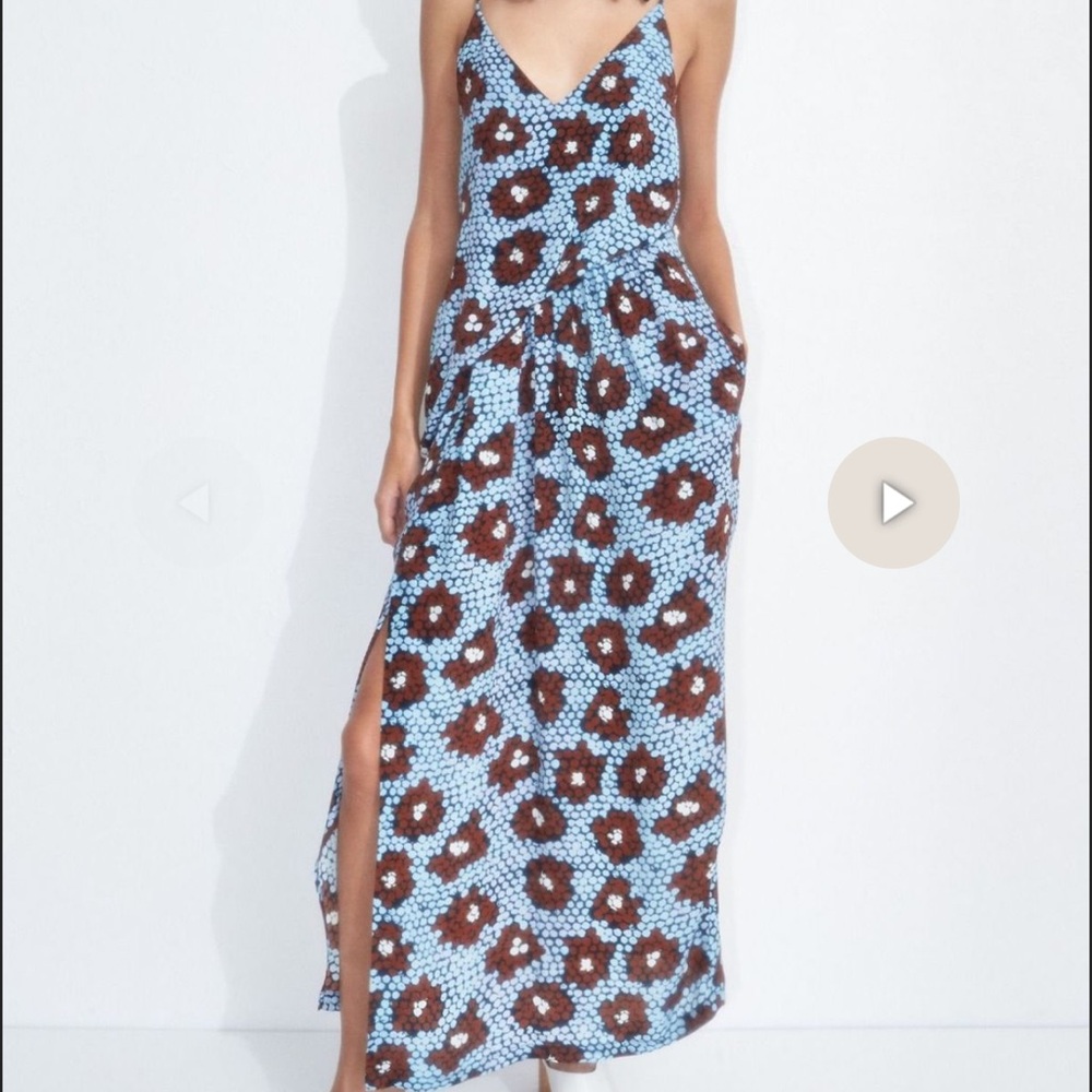 Christian Wijnants Dalia Dress in Blue Daisy